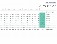 نموذج عمل: بيان الأرباح والخسائر