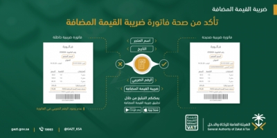 الزكاة والدخل: 5 عناصر توضح صحة فاتورة ضريبة القيمة المضافة